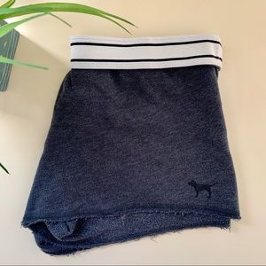 VS PINK Gray Foldover Sweat Shorts